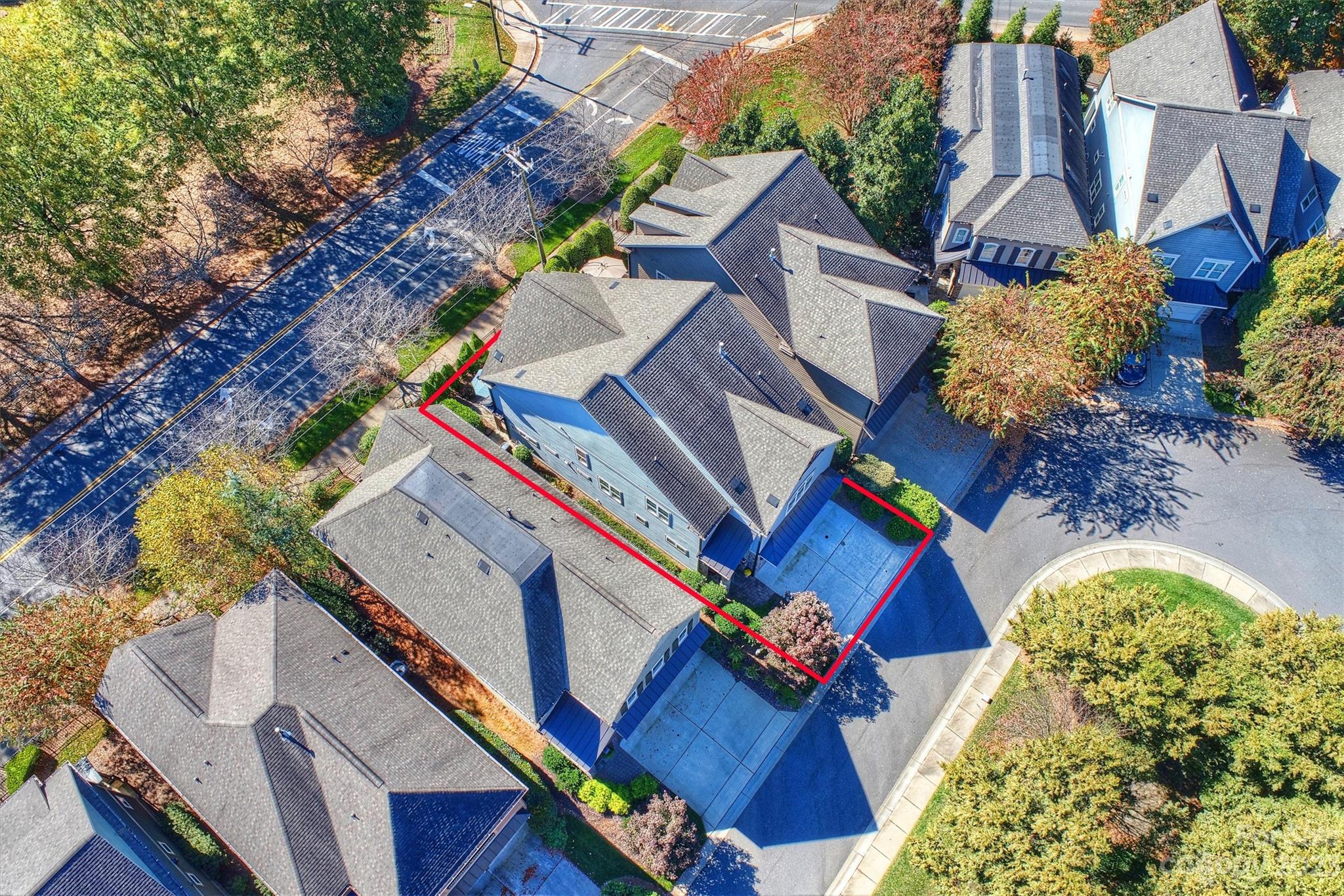111 Boyce Road Charlotte, NC 28211 - Photo 36 of 38 an aerial view of a house with a yard basket ball court and outdoor seating