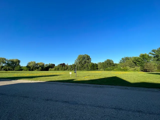 a view of an ocean with a big yard