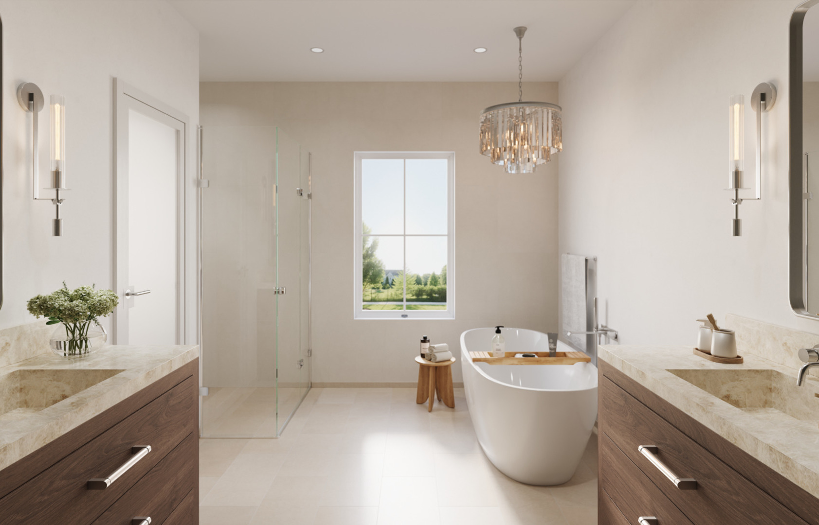 107 South Webster Street Naperville, IL 60540 - Photo 21 of 56 a bathroom with a granite countertop sink a large mirror and a bathtub