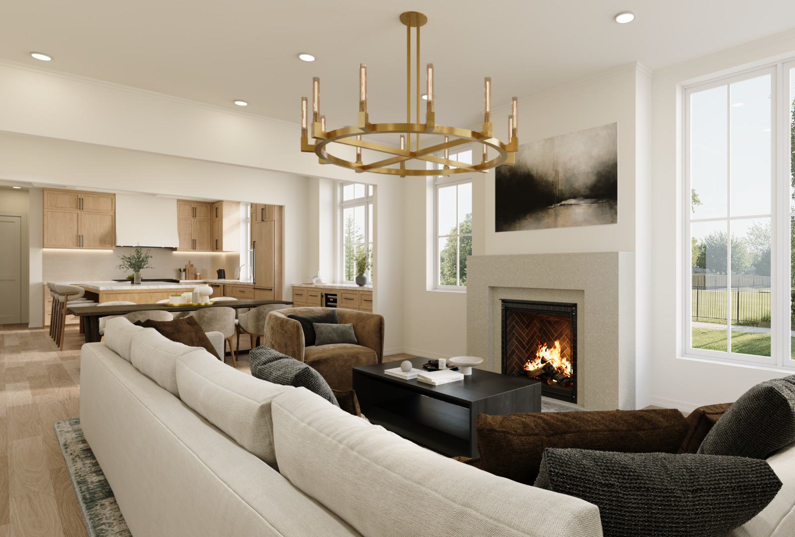 107 South Webster Street Naperville, IL 60540 - Photo 3 of 56 a living room with furniture and a fireplace