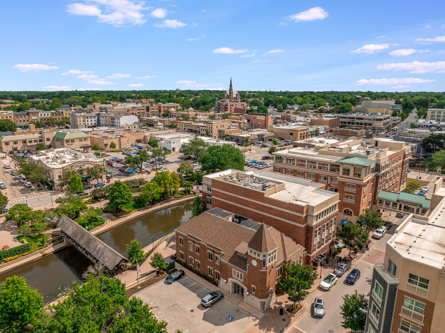 107 South Webster Street Naperville, IL 60540 - Photo 51 of 56 an aerial view of a house with a garden