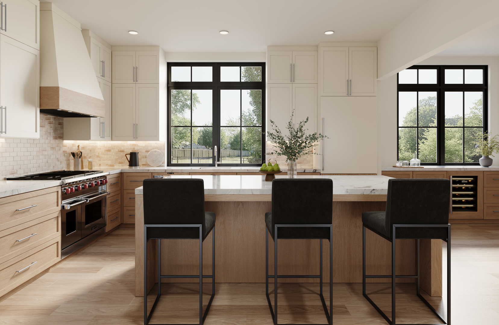 107 South Webster Street Naperville, IL 60540 - Photo 8 of 56 a kitchen with stainless steel appliances granite countertop a stove top oven a sink a dining table and chairs