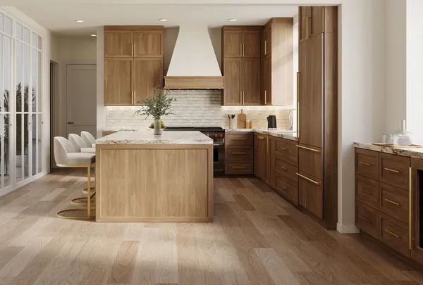 a kitchen with stainless steel appliances granite countertop a sink stove and wooden cabinets