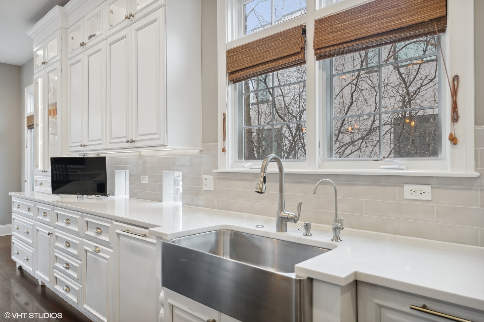 3825 Oak Avenue Northbrook, IL 60062 - Photo 13 of 56 a kitchen with stainless steel appliances a sink a stove and a microwave