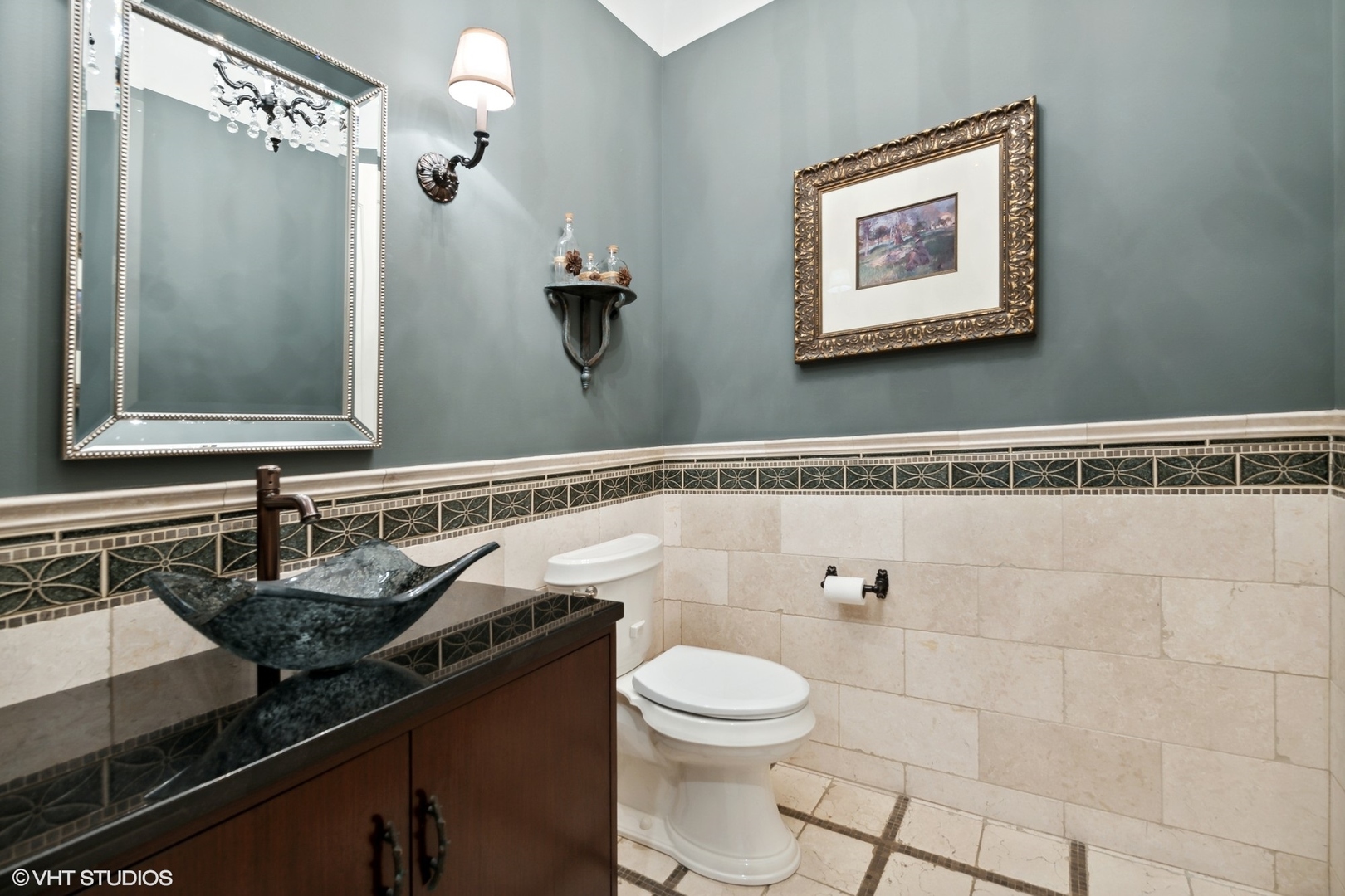 3825 Oak Avenue Northbrook, IL 60062 - Photo 19 of 56 a bathroom with a toilet sink and mirror