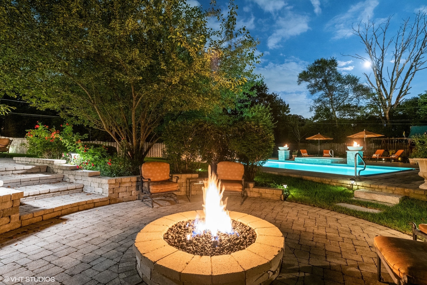 3825 Oak Avenue Northbrook, IL 60062 - Photo 47 of 56 a swimming pool with outdoor seating