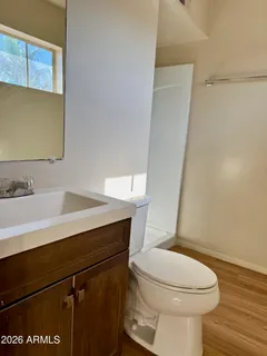 a white toilet sitting next to a bathroom sink