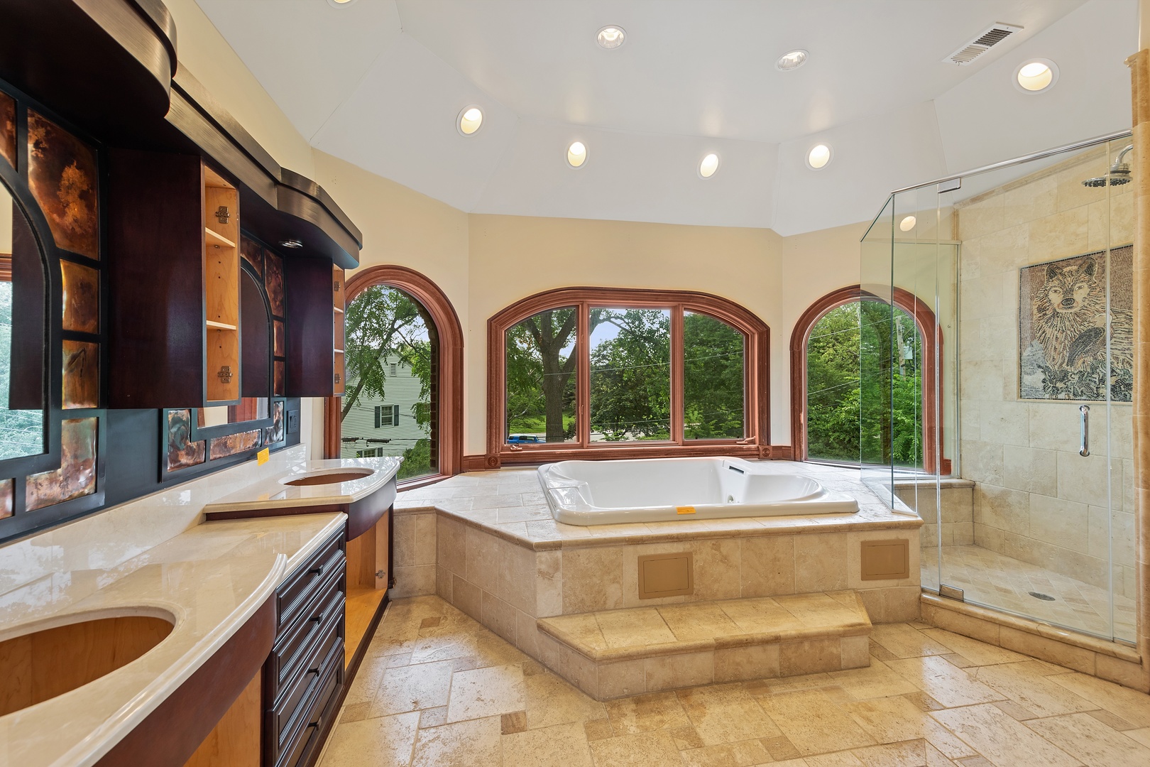 819 Wilson Lane Hinsdale, IL 60521 - Photo 18 of 26 a living room with a large window and chandelier