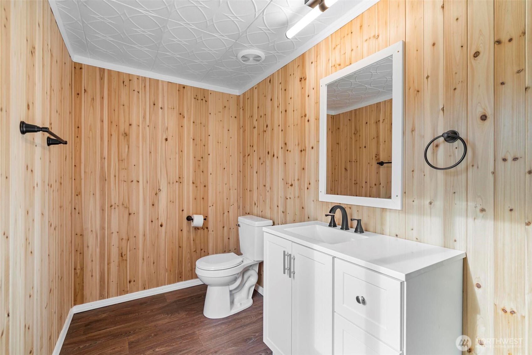 8826 183rd Avenue Southwest Rochester, WA 98579 - Photo 18 of 31 a bathroom with a sink a toilet and shower