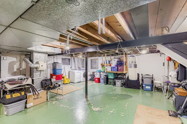 a view of storage and utility room