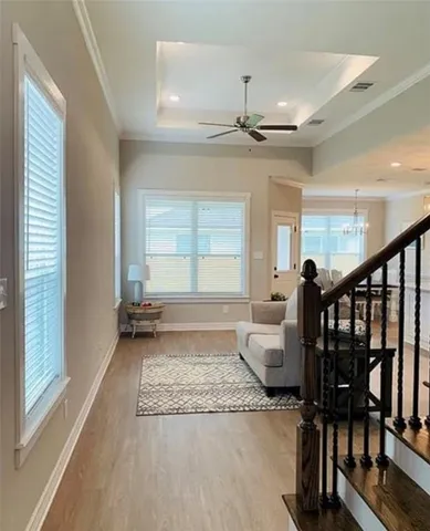 a view of an empty room and window