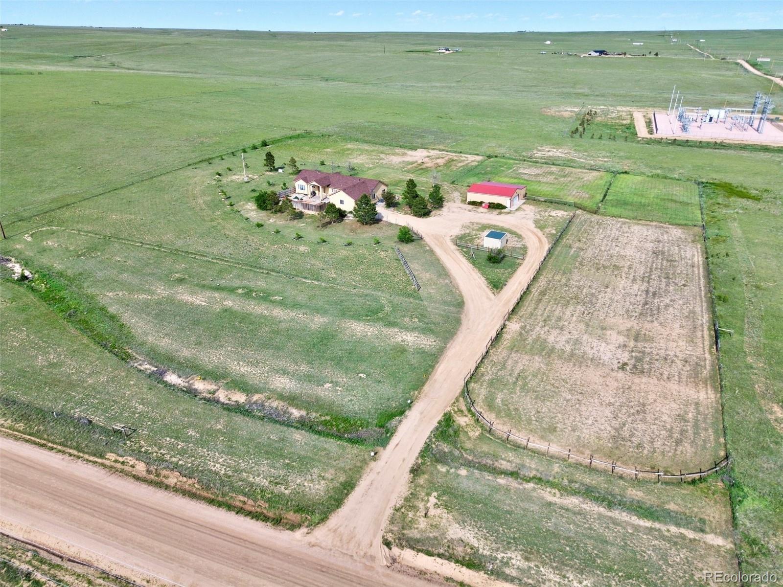 1625 North Yoder Road Yoder, CO 80864 - Photo 46 of 50 a view of a lake and a yard