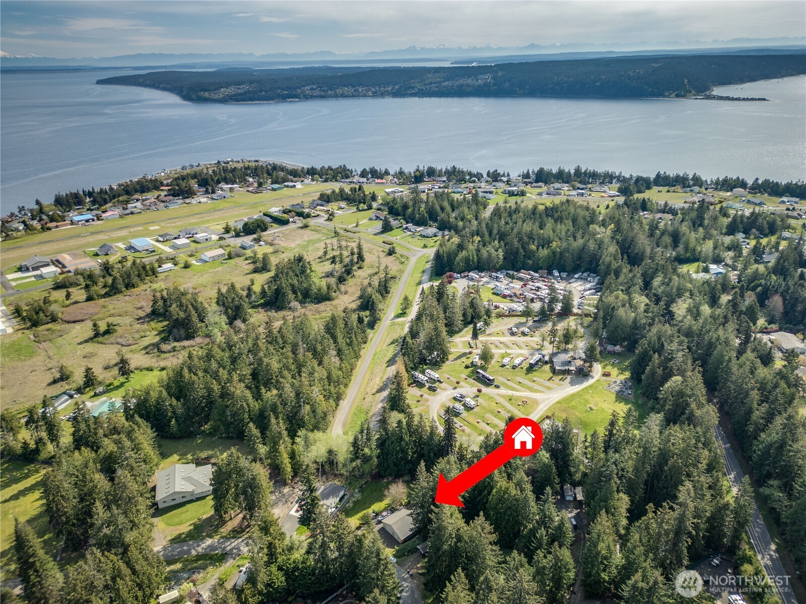 70 Salal Way Sequim, WA 98382 - Photo 34 of 36 a view of a houses and lake