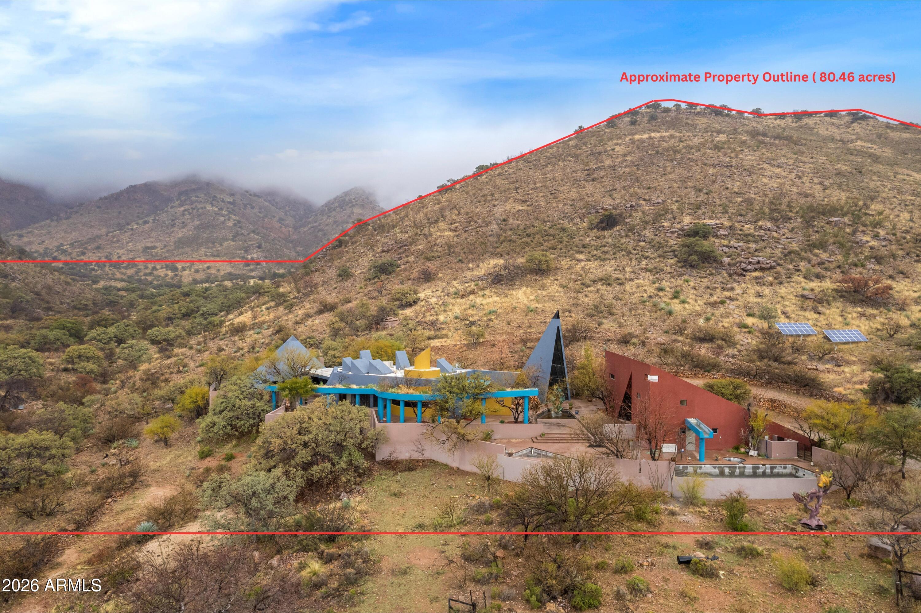 456 North Wick Way Bisbee, AZ 85603 - Photo 76 of 76 Approximate Property Outline ( 80.46 acr