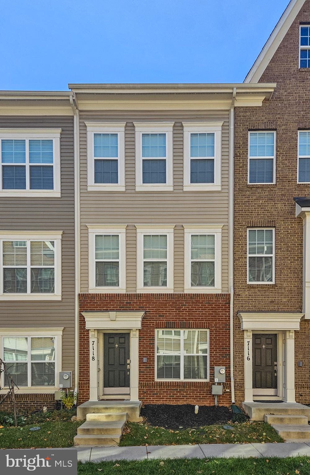 a front view of a building