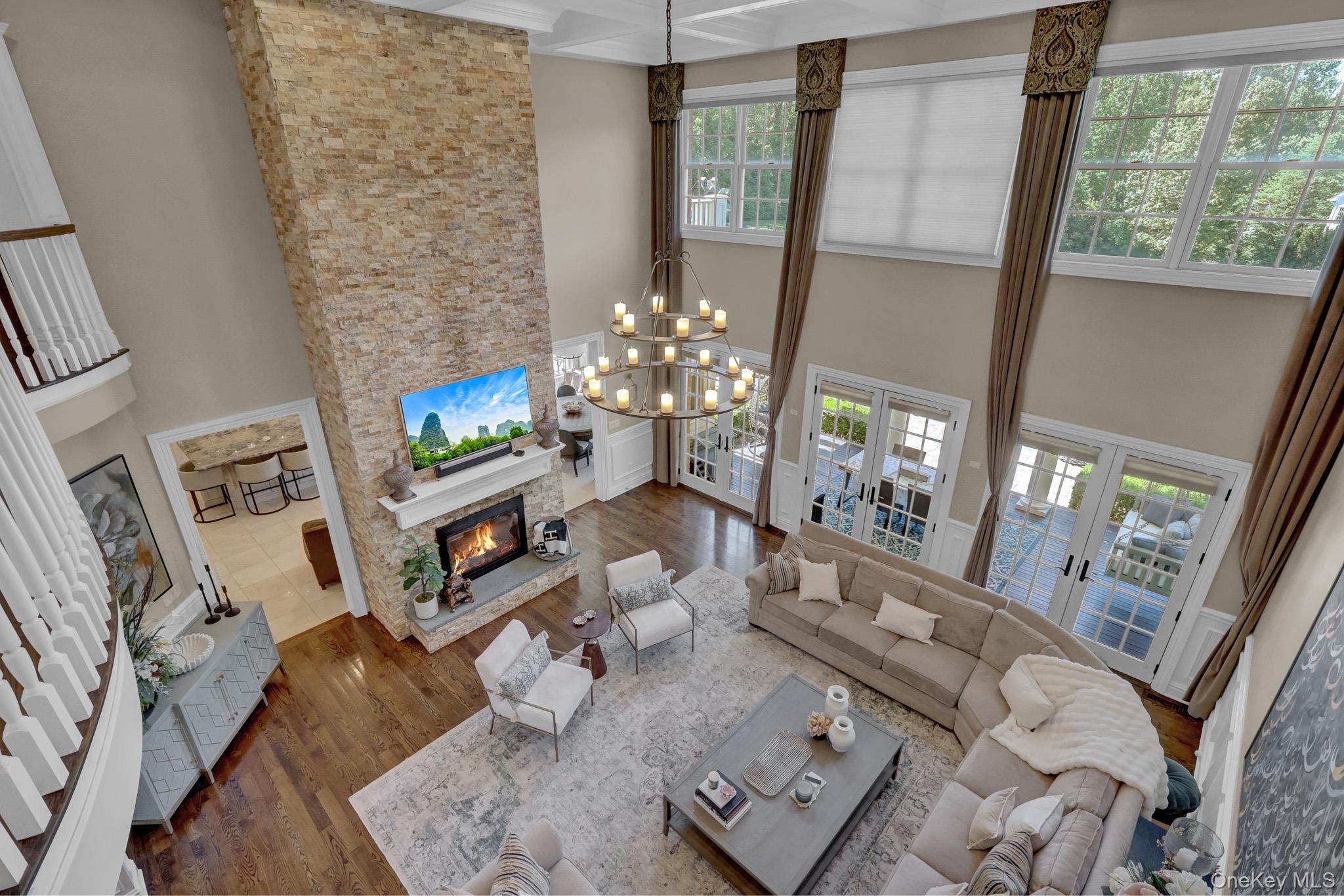 36 Old Field Road Setauket, NY 11733 - Photo 28 of 42 a living room with furniture and a fireplace