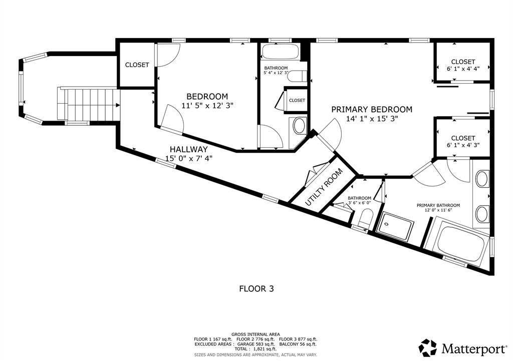 5102 Ridgedale Avenue Dallas, TX 75206 - Photo 26 of 27 3rd Floor plan