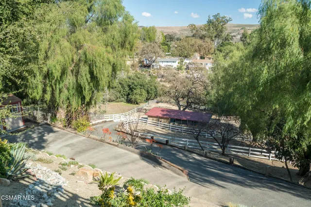an aerial view of mountain and tree in middle