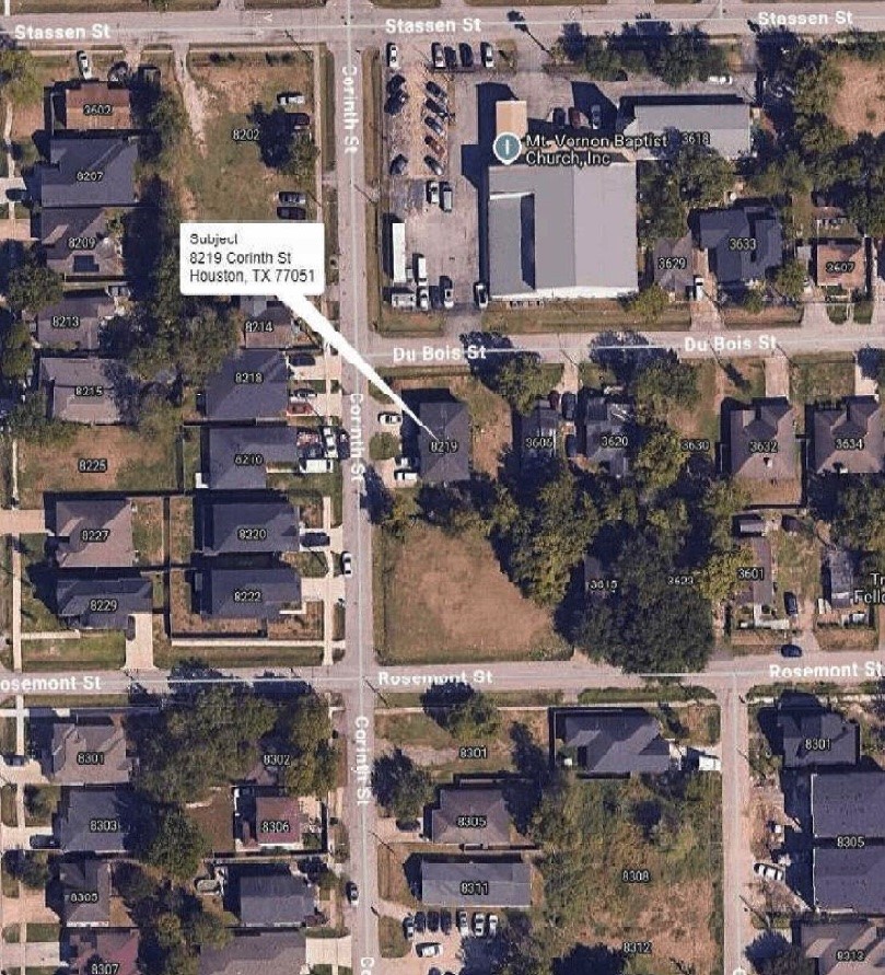 8219 Corinth Street Houston, TX 77051 - Photo 9 of 10 Aerial Map 1