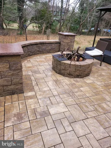 a view of a terrace with furniture