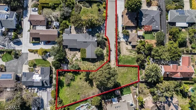 an aerial view of multiple house