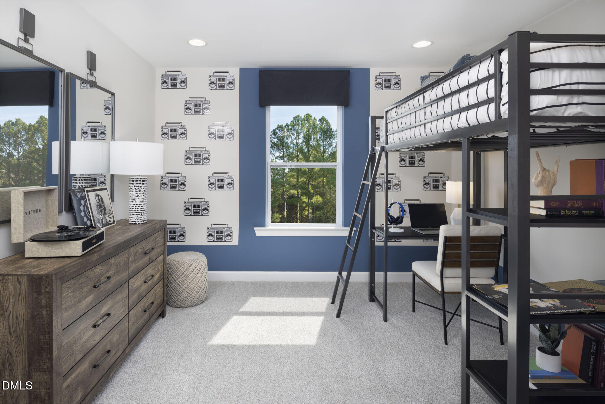 260 Yellow River Way Garner, NC 27529 - Photo 8 of 13 a spacious bedroom with a bed a table and a flat screen tv