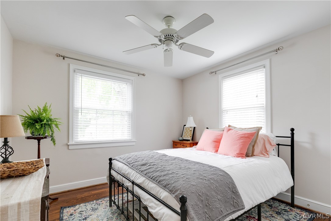 1313 Foster Road Richmond, VA 23226 - Photo 12 of 26 Bedroom #1 Downstairs with hardwoods, blinds and c