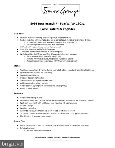 $1,544,900 | 9091 Bear Branch Place, Fairfax, VA 22031