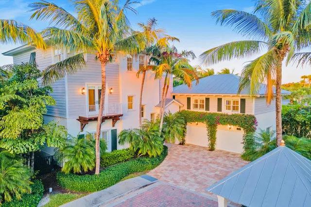 a view of a swimming pool with a lounge chair