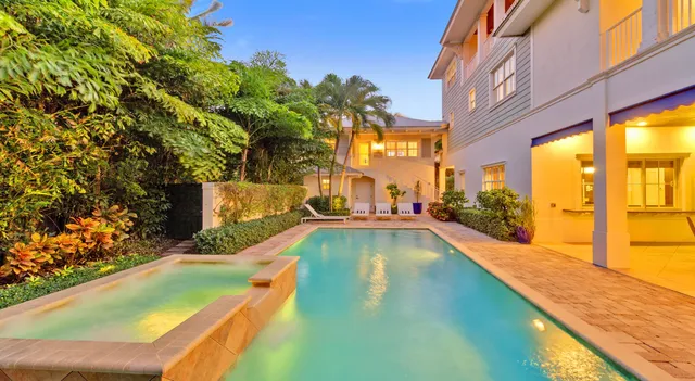 a view of a tree with flower plants