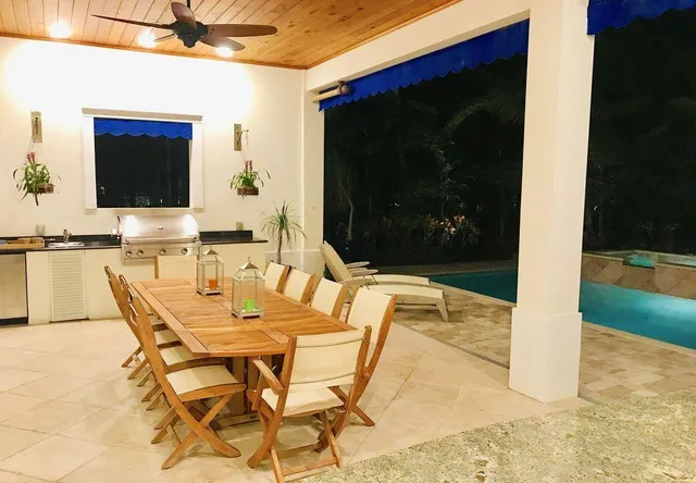 a view of a wooden play ground