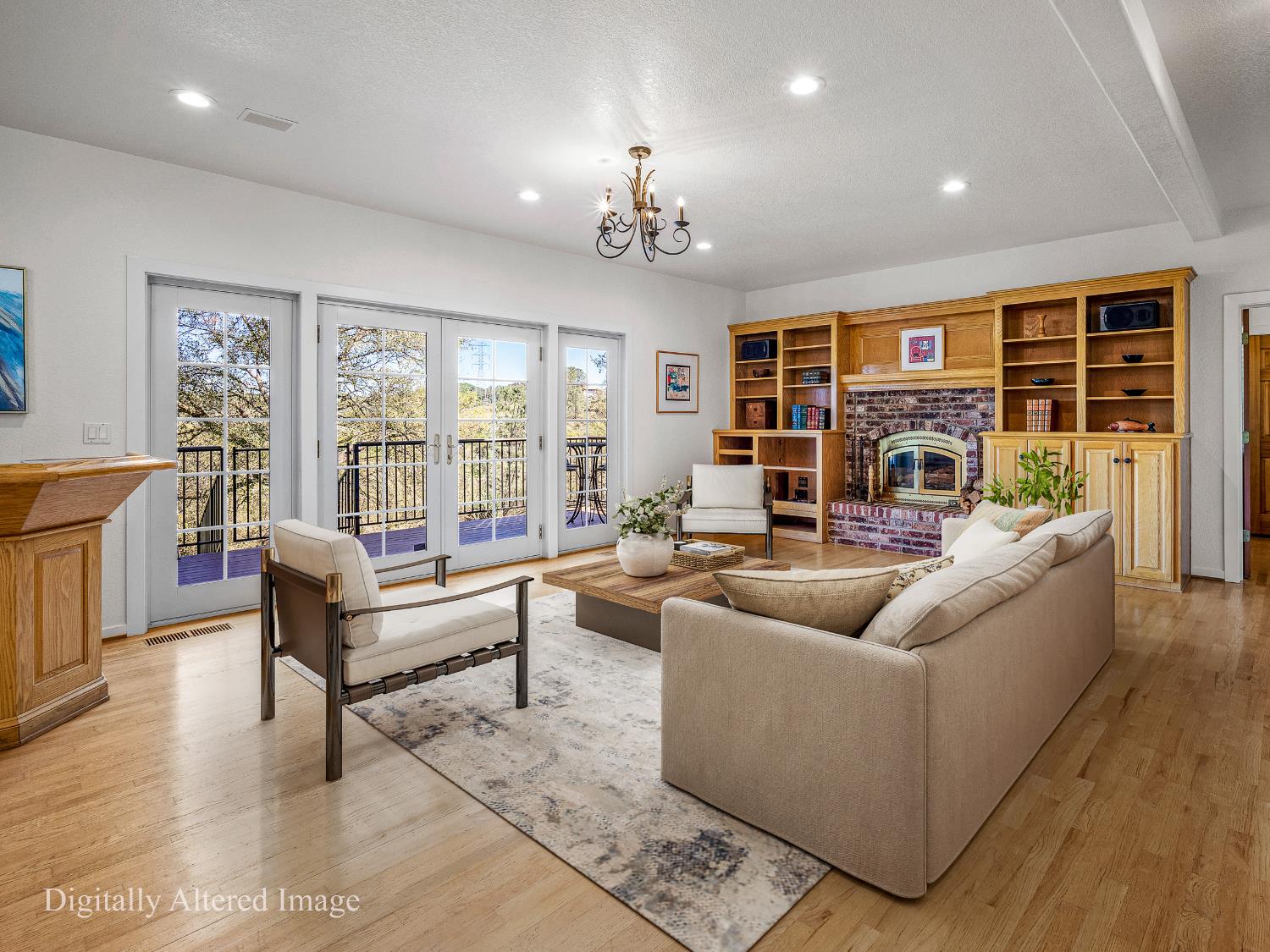 5373 Prairie Loop Placerville, CA 95667 - Photo 3 of 32 Spacious great room with wet bar, wood burning fireplace and glass doors to outside deck.