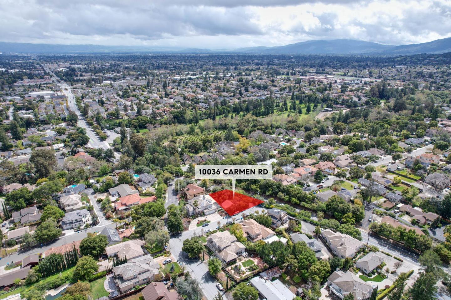10036 Carmen Road Cupertino, CA 95014 - Photo 13 of 17 an aerial view of residential houses with city view