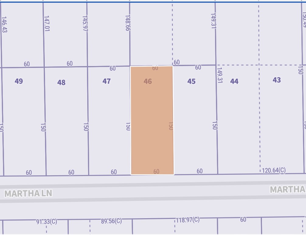 6119 Martha Lane Houston, TX 77396 - Photo 2 of 5 HCAD view of the lot with dimensions. 60 ft x 150ft.