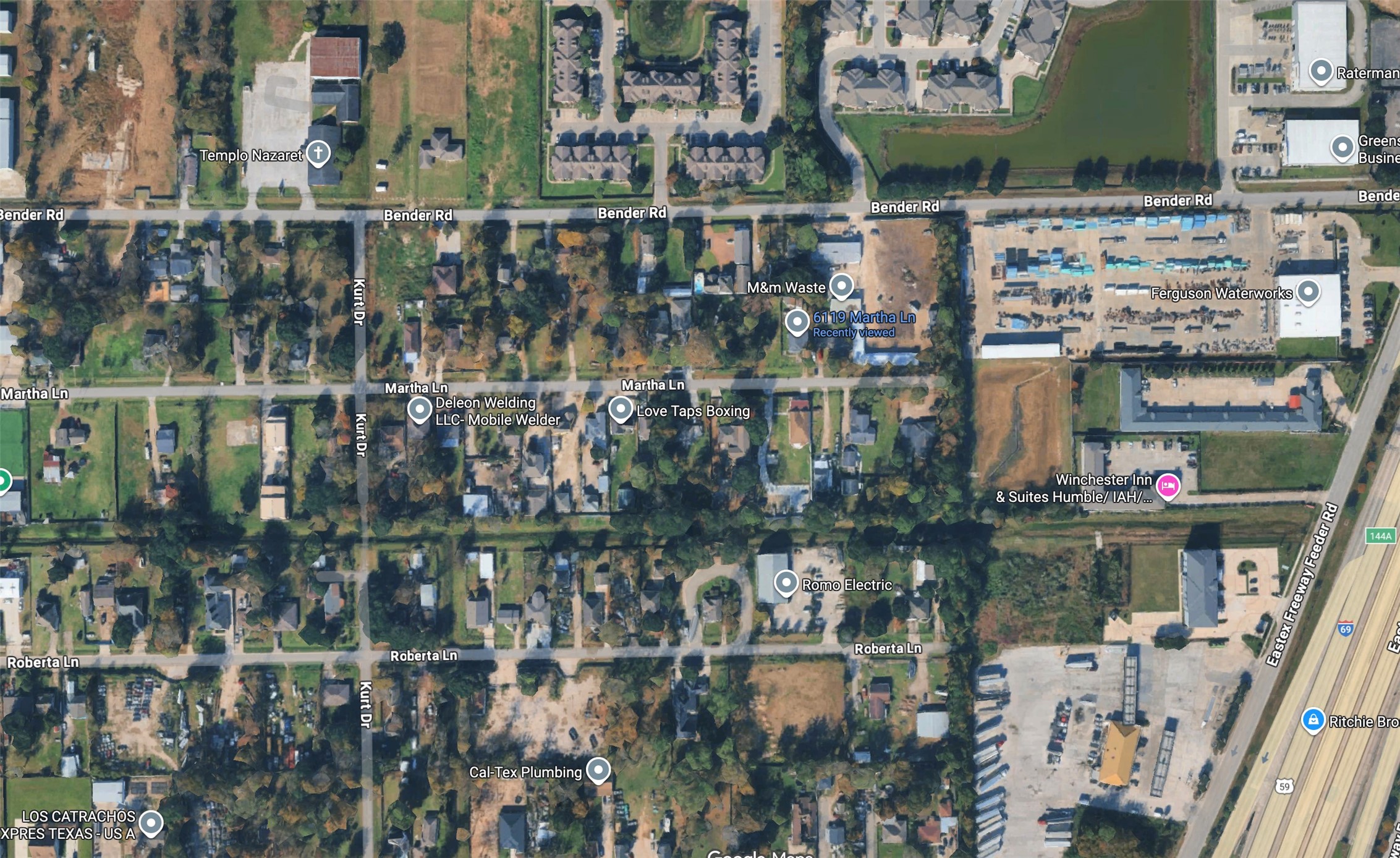 6119 Martha Lane Houston, TX 77396 - Photo 5 of 5 Aerial map view of the neighborhood. 2 New Construction Homes nearby!