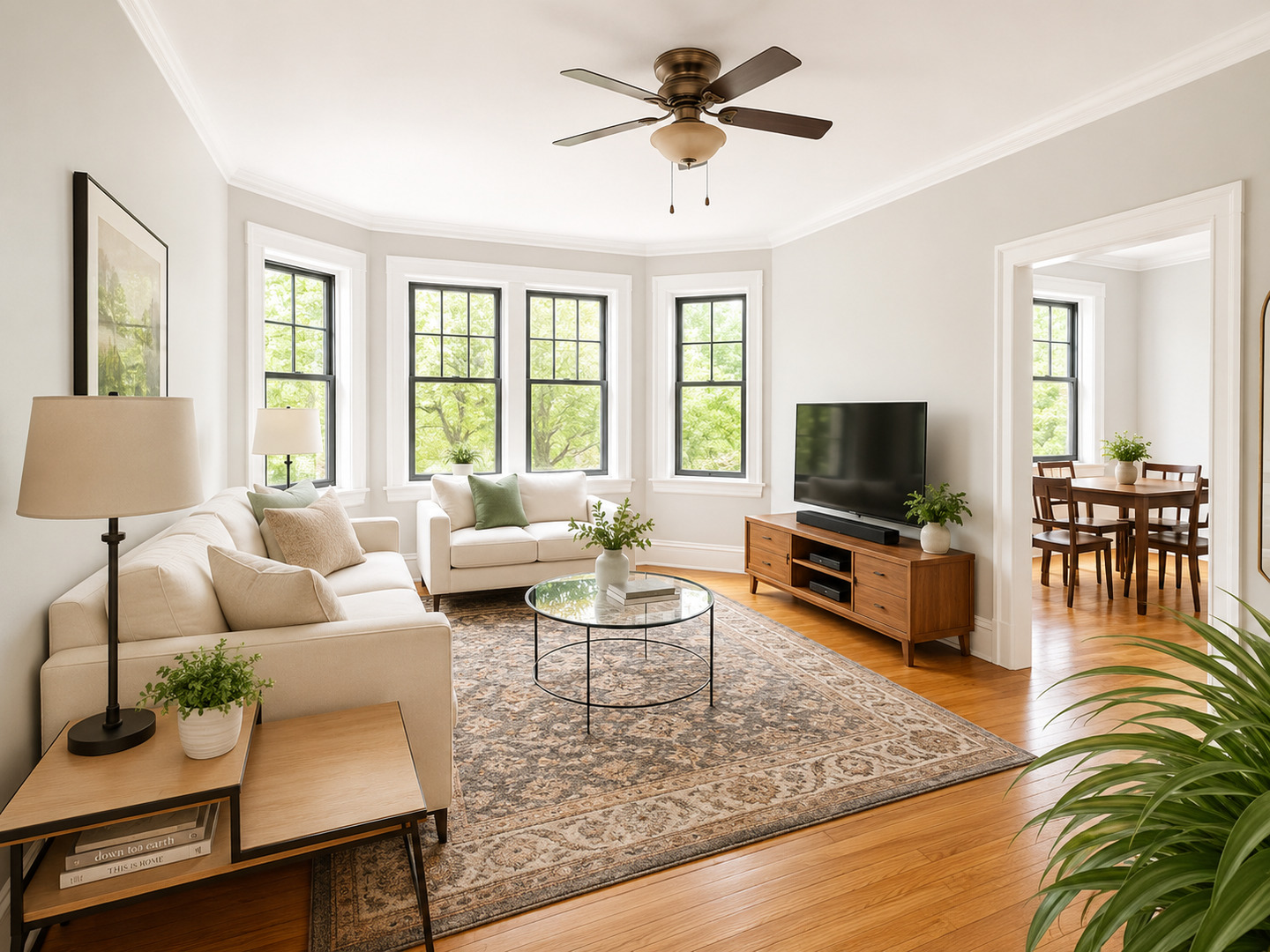 2348 West Addison Street, Unit C2 Chicago, IL 60618 - Photo 2 of 8 a living room with furniture and a flat screen tv