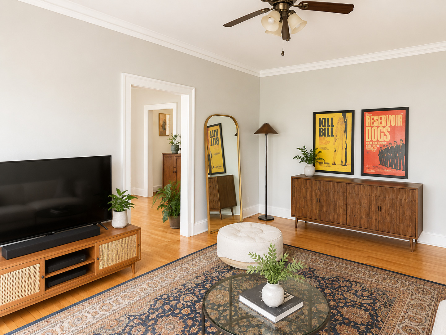 2348 West Addison Street, Unit C2 Chicago, IL 60618 - Photo 4 of 8 a living room with furniture and a flat screen tv