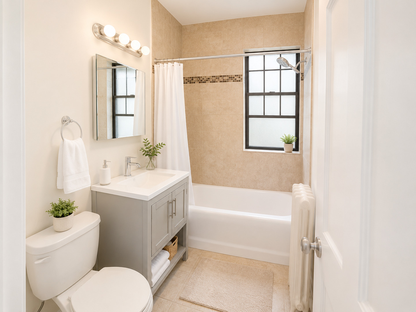2348 West Addison Street, Unit C2 Chicago, IL 60618 - Photo 7 of 8 a bathroom with a sink toilet and shower