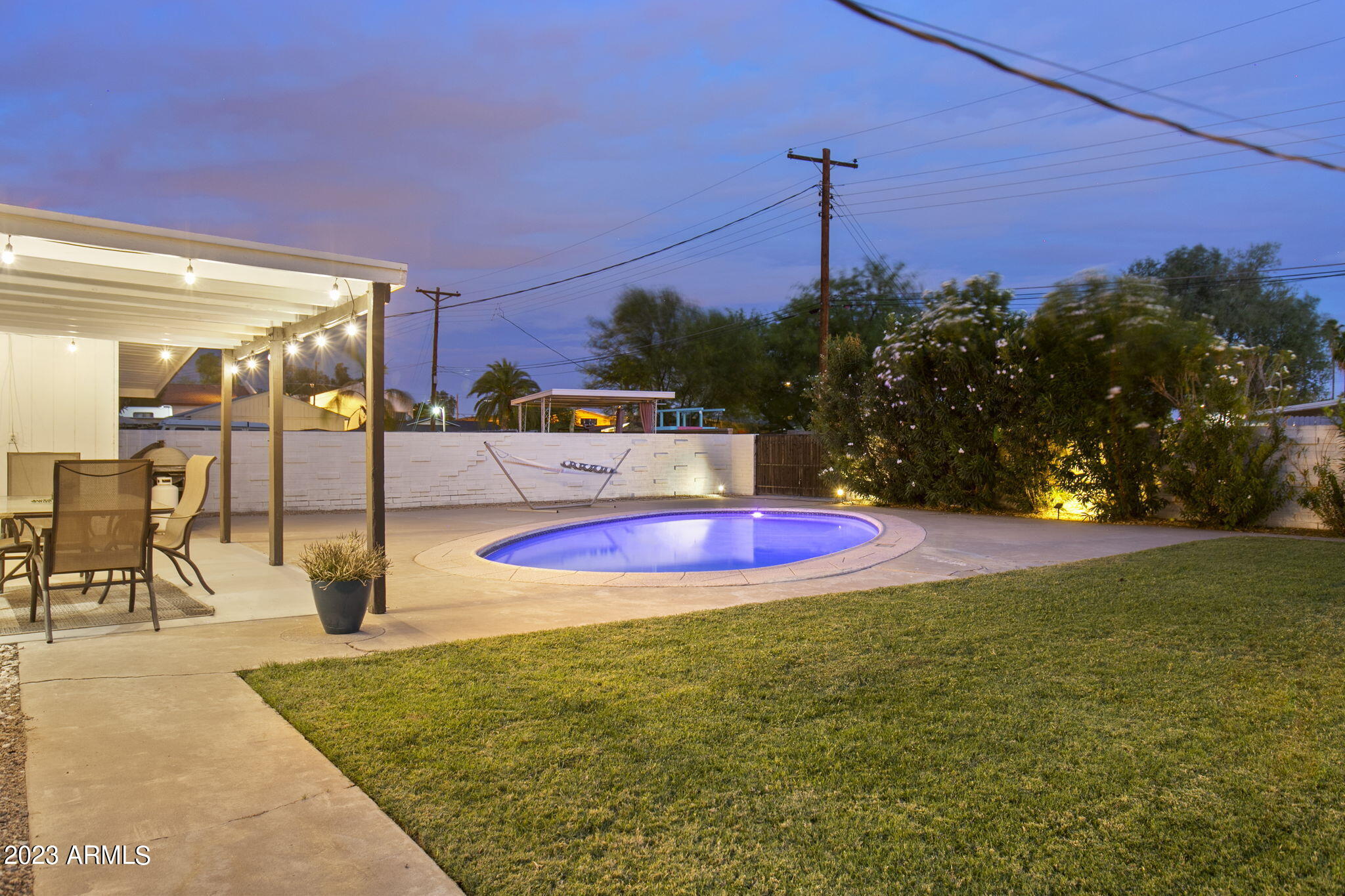 4137 East Granada Road Phoenix, AZ 85008 - Photo 45 of 59 View from lawn area towards pool