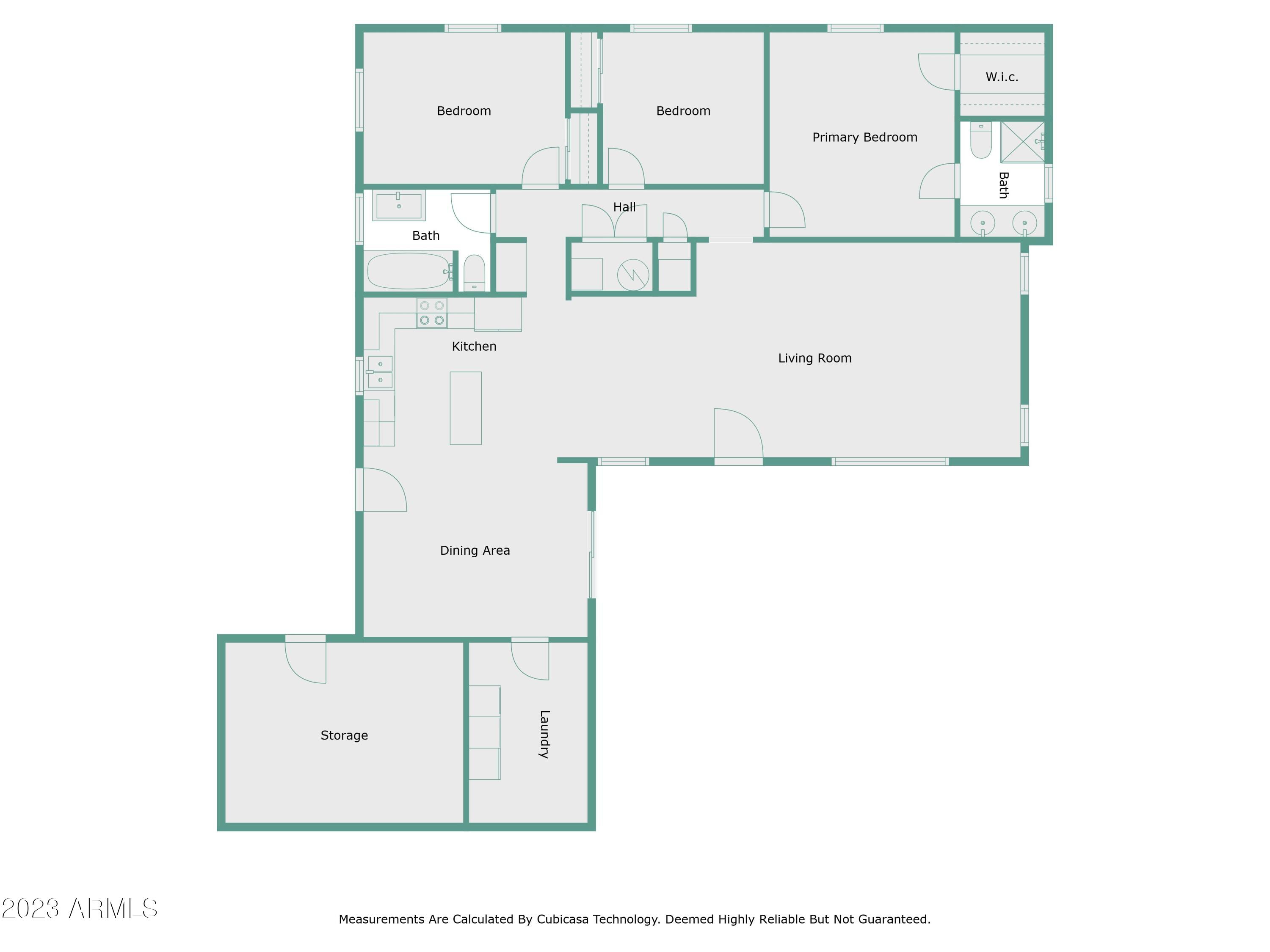 4137 East Granada Road Phoenix, AZ 85008 - Photo 58 of 59 Floorplan without dimensions
