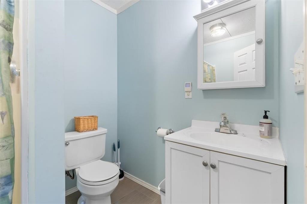 455 M M Sanders Road Buchanan, GA 30113 - Photo 40 of 65 a bathroom with a toilet sink vanity and mirror