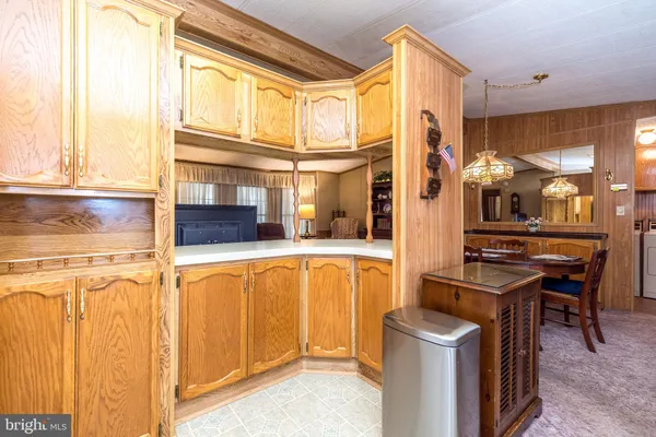 a view of a kitchen with a window