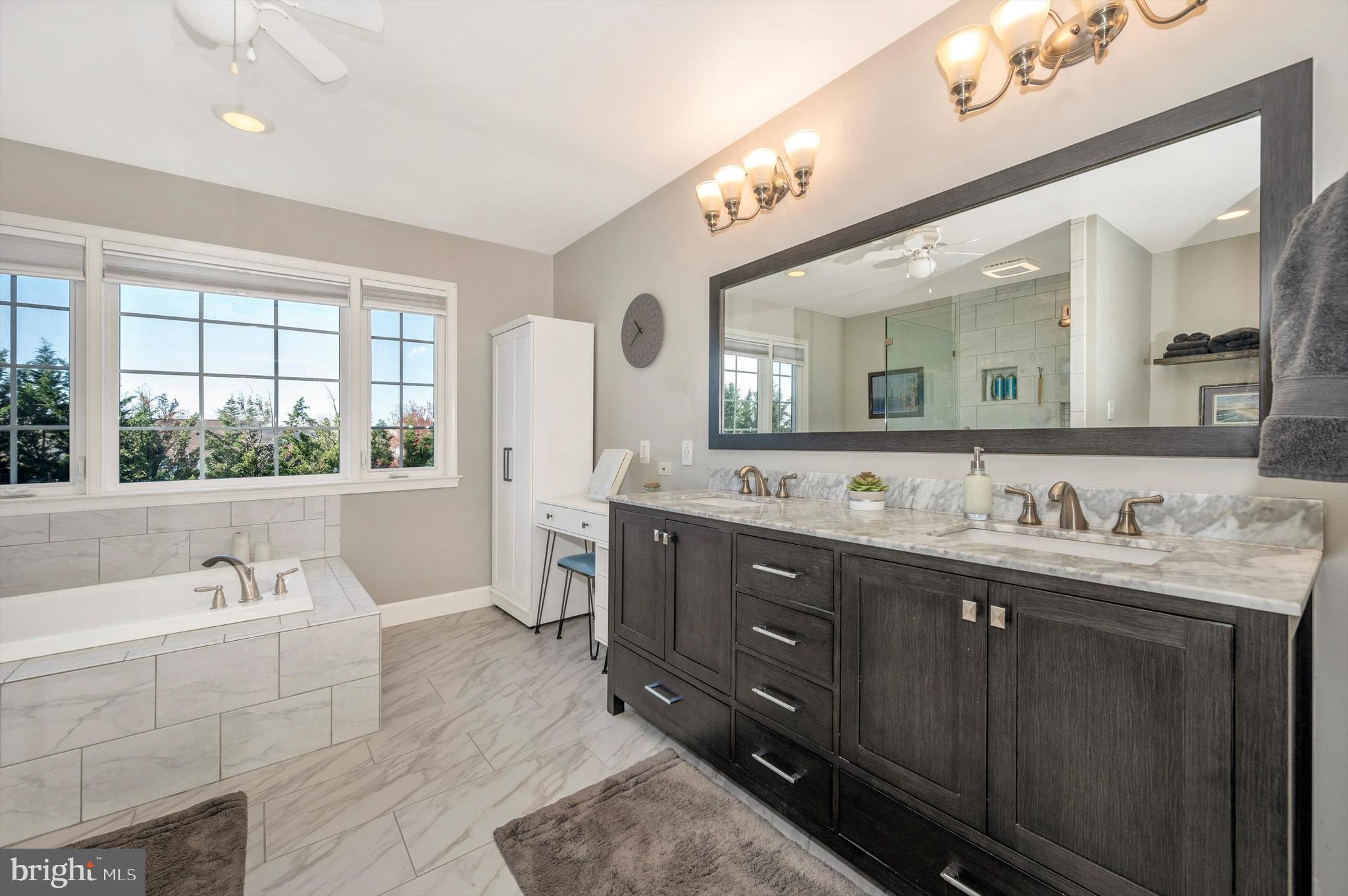 6701 Kings Mill Court Frederick, MD 21702 - Photo 15 of 54 updated owners bathroom with huge shower and tub