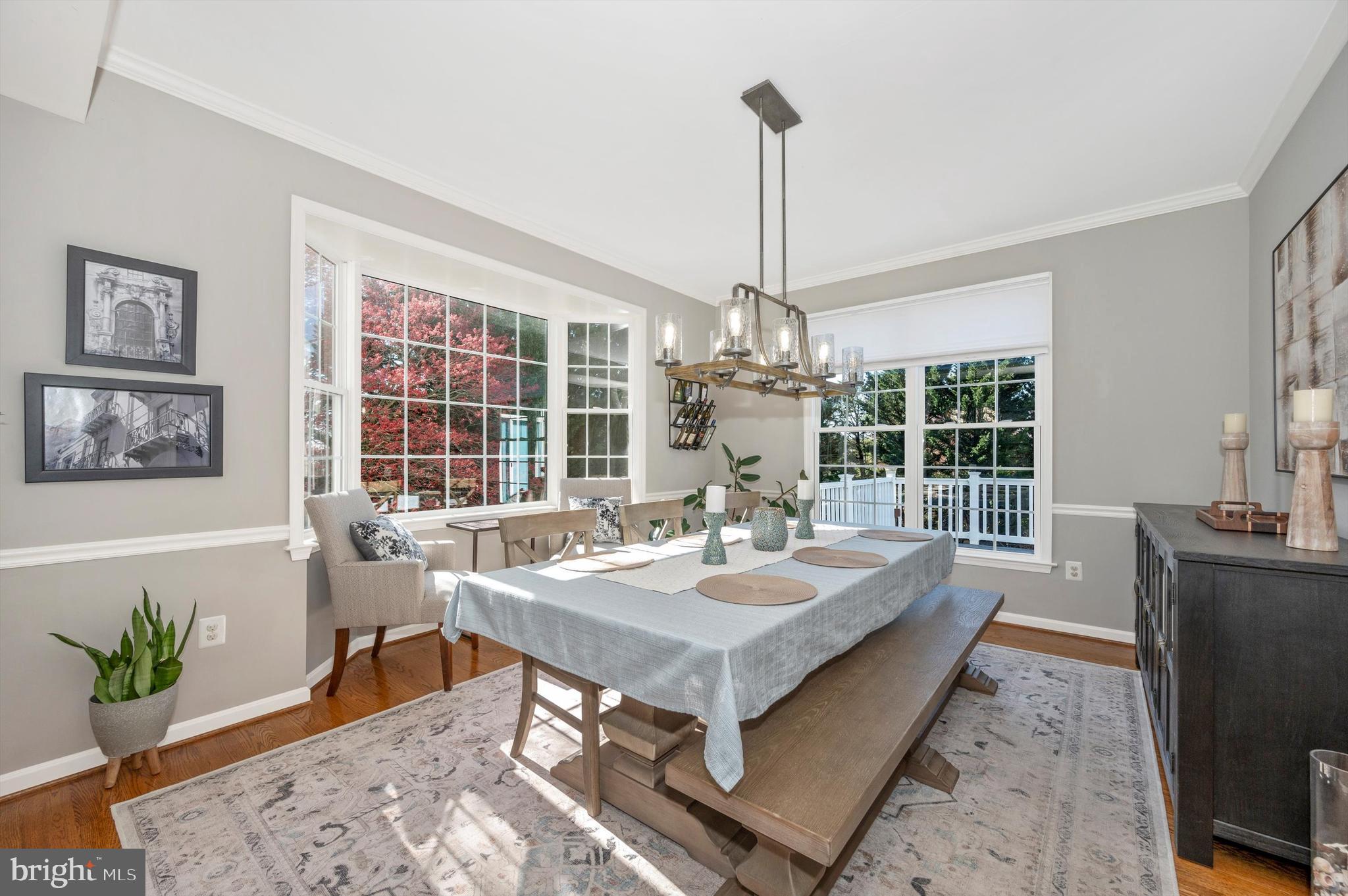 6701 Kings Mill Court Frederick, MD 21702 - Photo 18 of 54 formal dining steps from kitchen with bay window