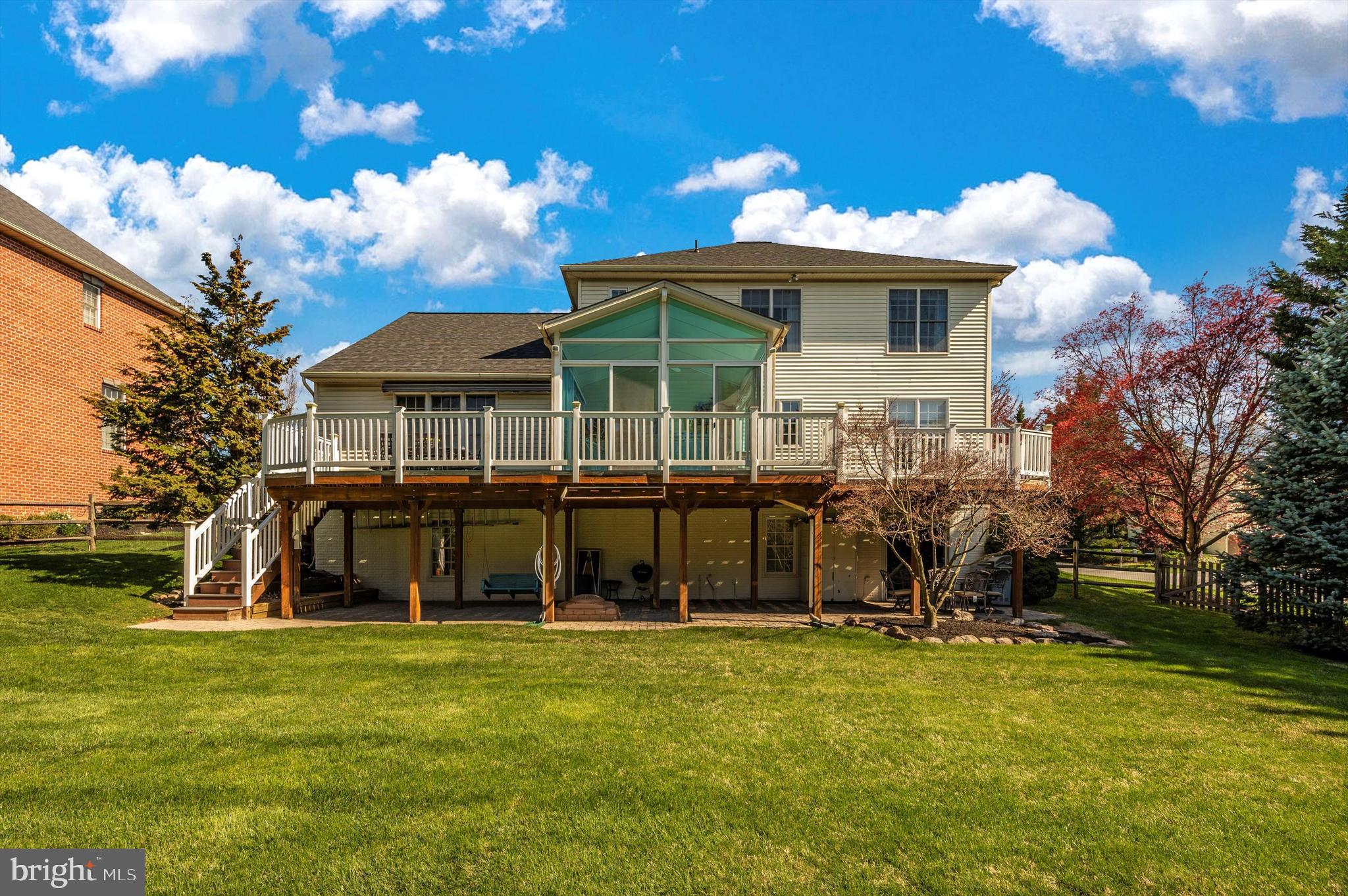 6701 Kings Mill Court Frederick, MD 21702 - Photo 44 of 54 sunroom, deck and patio- walkout basement!!