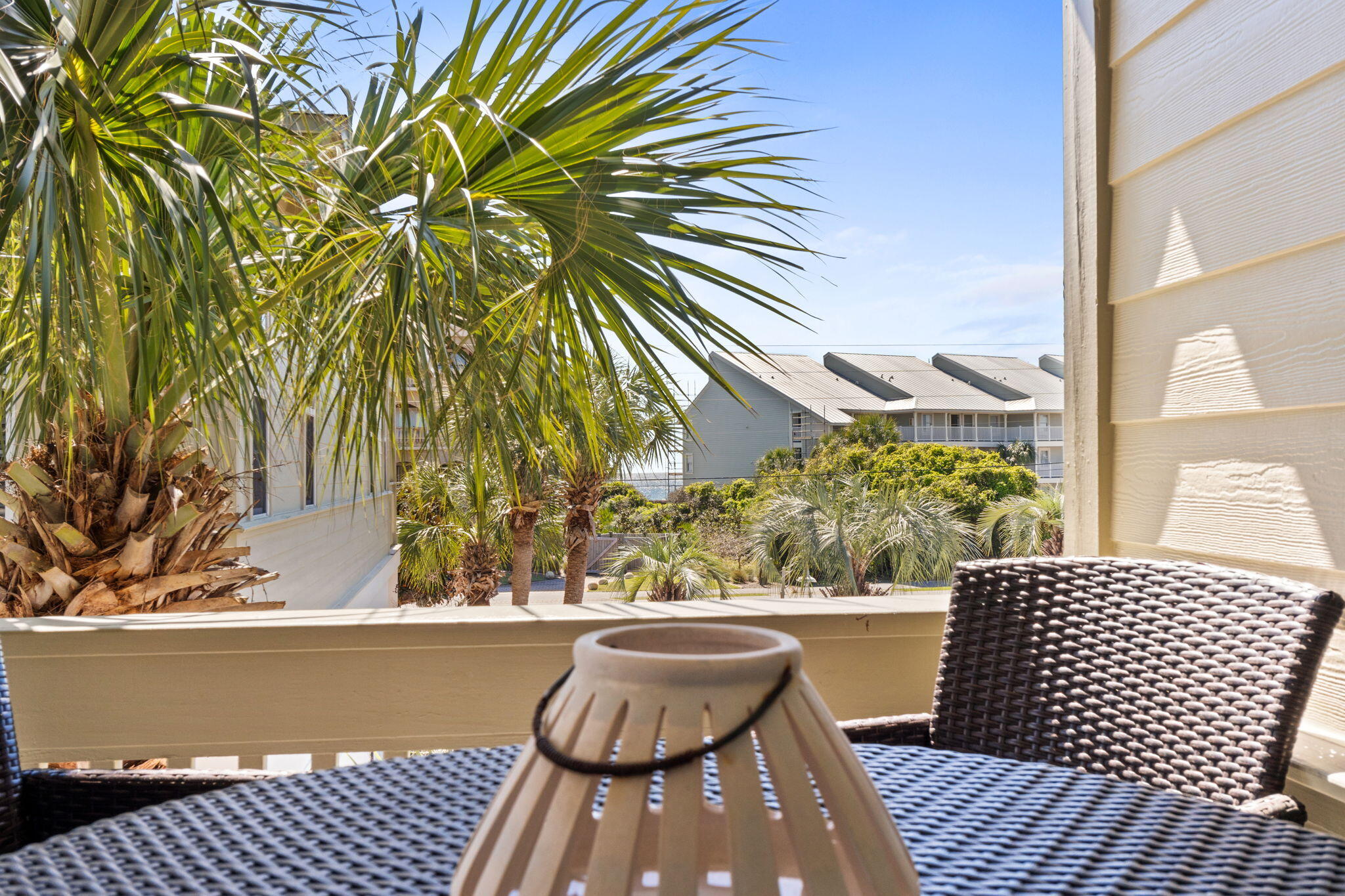 8329 East County Highway 30A, Unit 8 Seacrest, FL 32461 - Photo 9 of 21 a view of balcony with wooden floor