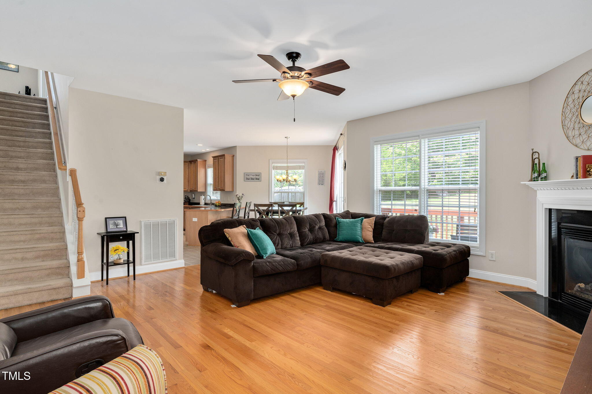 1106 Bellenden Drive Durham, NC 27713 - Photo 12 of 40 a living room with furniture and a fireplace