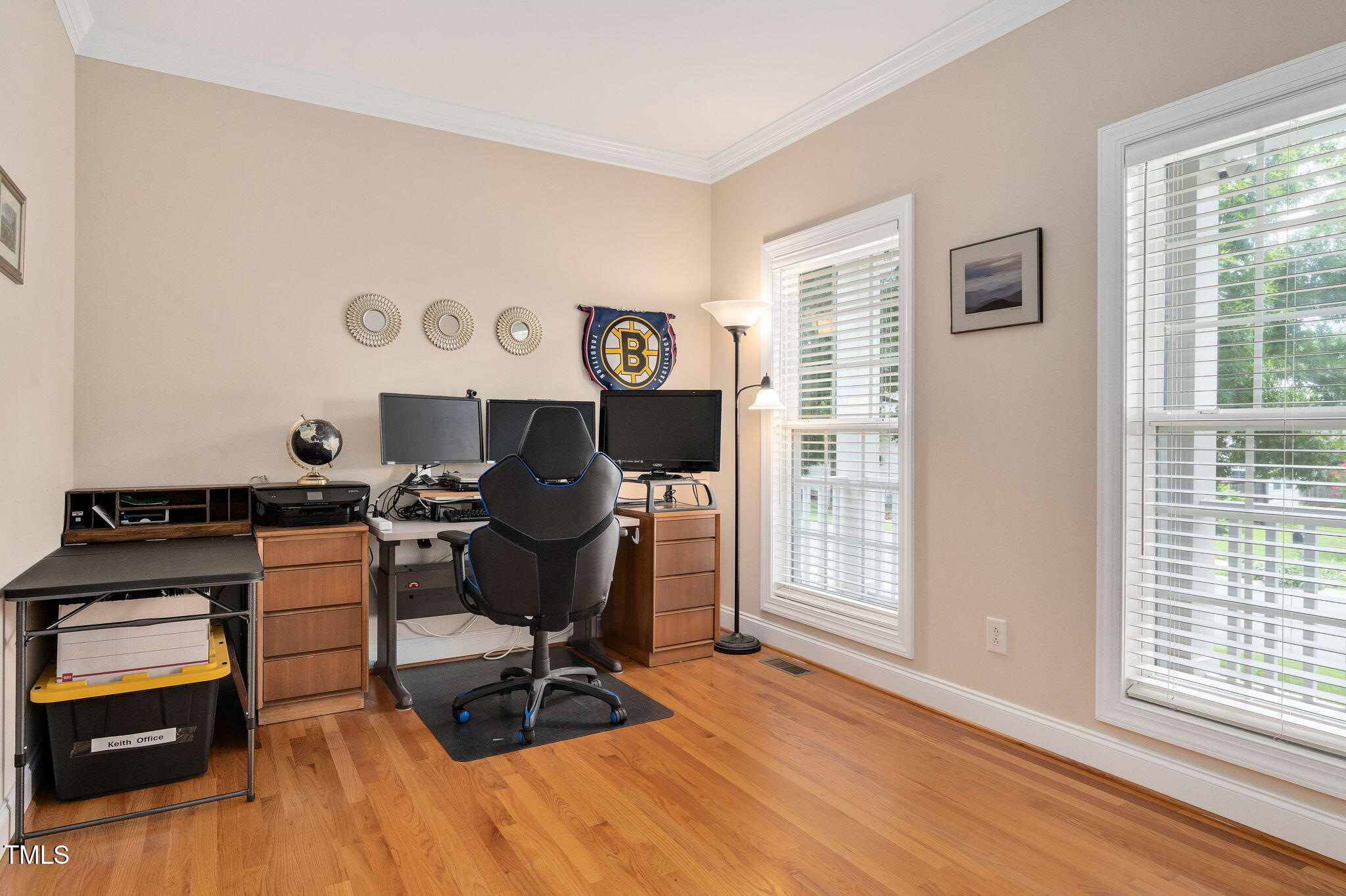 1106 Bellenden Drive Durham, NC 27713 - Photo 8 of 40 a view of a workspace with furniture and a window