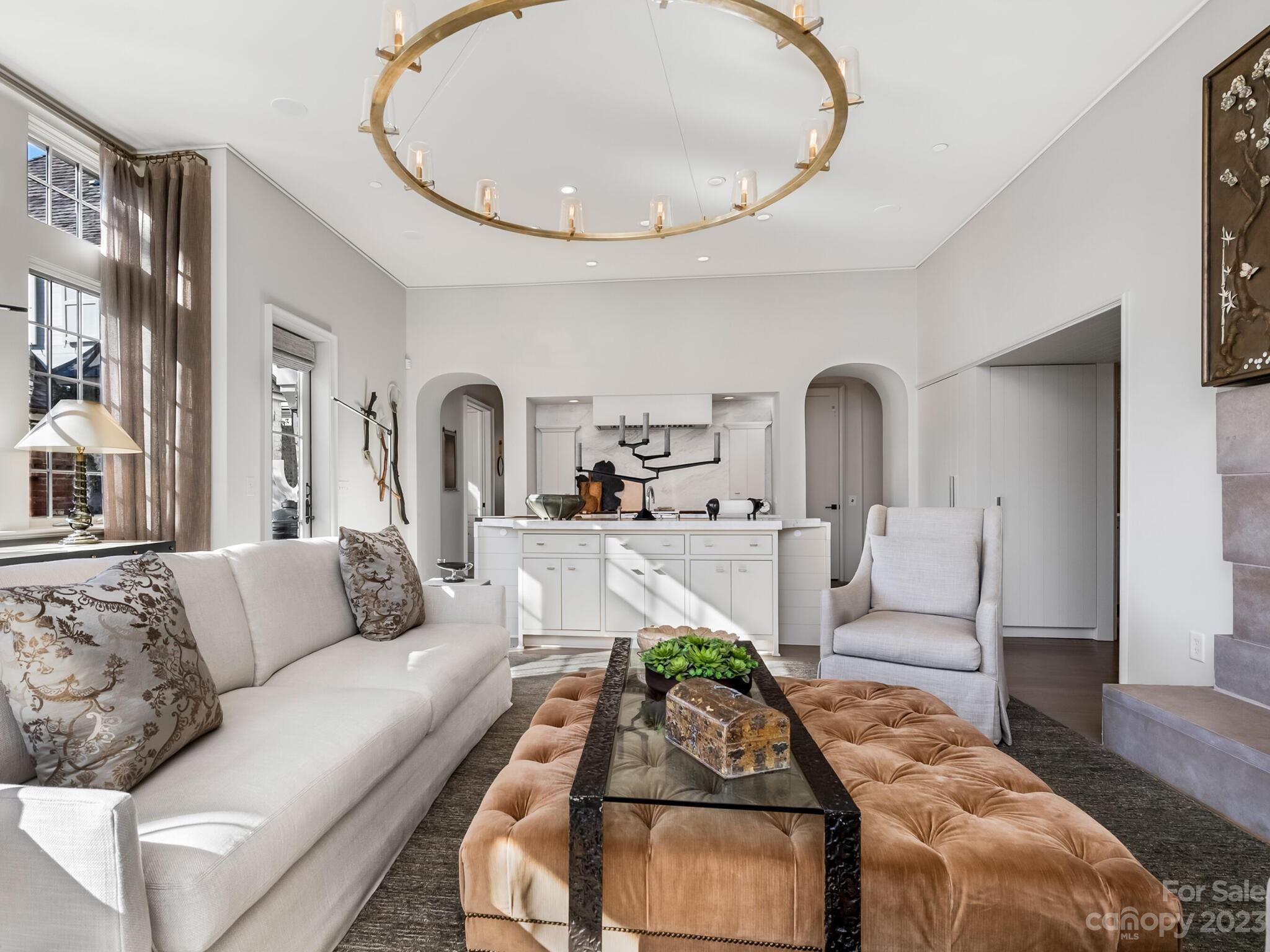 1200 Queens Road Charlotte, NC 28207 - Photo 14 of 42 a living room with furniture fireplace and wooden floor