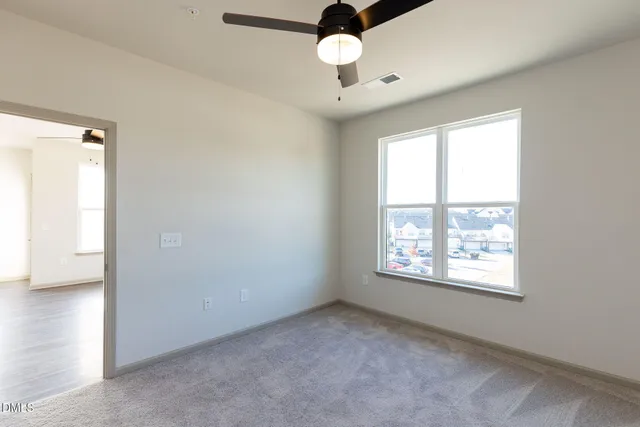 an empty room with a window